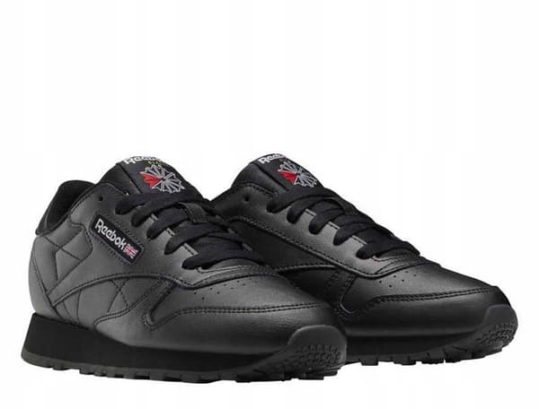REEBOK SORTE LÆDERSKO TIL BARN MED LOGO 36.5 3J6G3* BAGGRUNDE