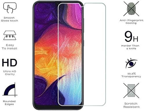 2x 9H Hærdet Glas til Samsung Galaxy A50 Høj beskyttelse, solid beskyttelse
