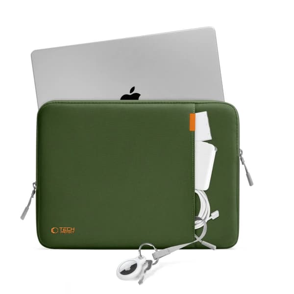 Tech-Protect Defender Laptoptaske 15-16 - Grøn