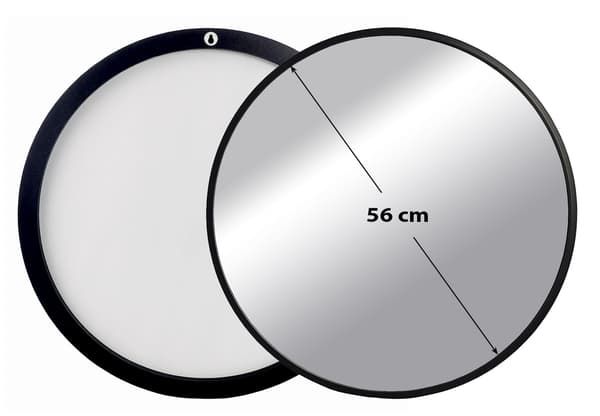Pyöreä puinen parvipeili 60 cm musta BD taide