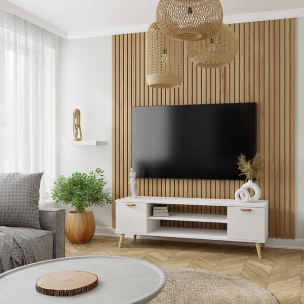 RTV Focus vit 155 cm - Skandinavisk