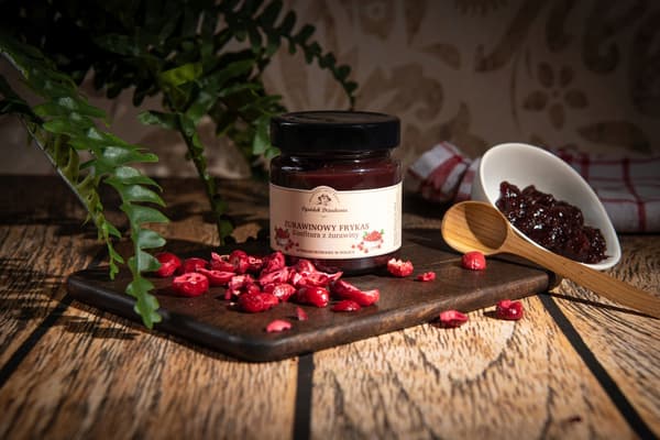 Naturlig tranebærmarmelade til te-gave
