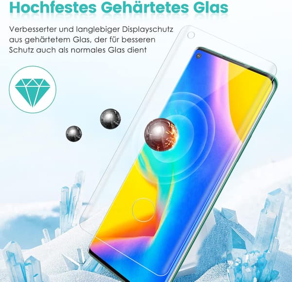Härdat glas för Oneplus 8 Pro 5G, solidt skydd, 2 delar