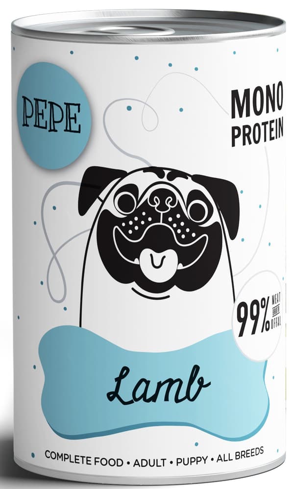 Kæledyrsboks | PEPE | Vådfoder til hunde 400g - PEPE Lam | Lam 400g