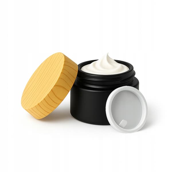 5x Glaskrukker Sort Mat 20g til Creme Balm Kosmetik Glaskrukke