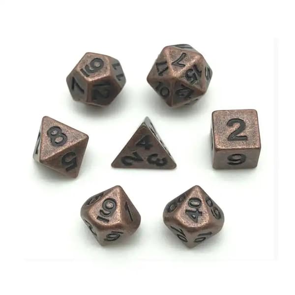 Hobbiton RPG terninger lille sæt med 7 metalterninger
