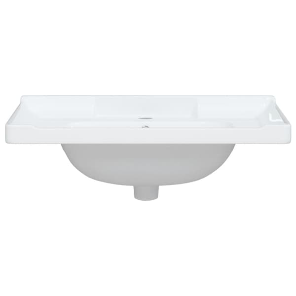 vidaXL håndvask, hvid, 71x48x23 cm, rektangulær, keramik
