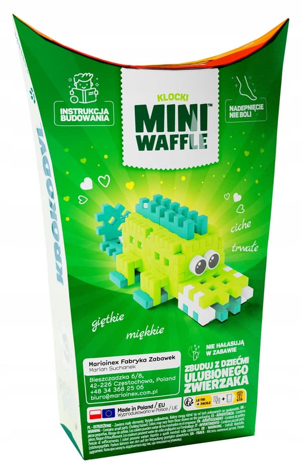 Marioinex Mini Waffle POCKET PETS - KROKODIL-set