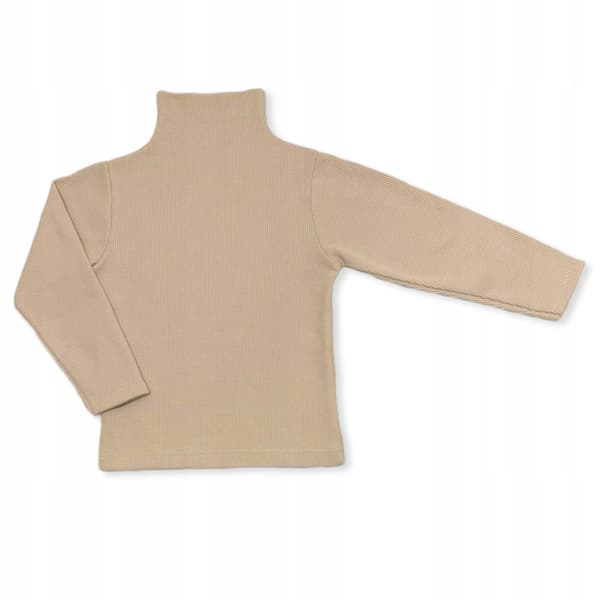 BARN HALV POLTTRÖJA 92 RIBBAD BOMULL ELASTISK DARTOMIK BEIGE