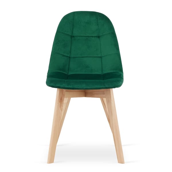 BORA stol - mørkegrøn velour x 3
