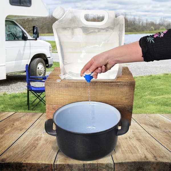 Foldbar vandtank med tap 4,8 l