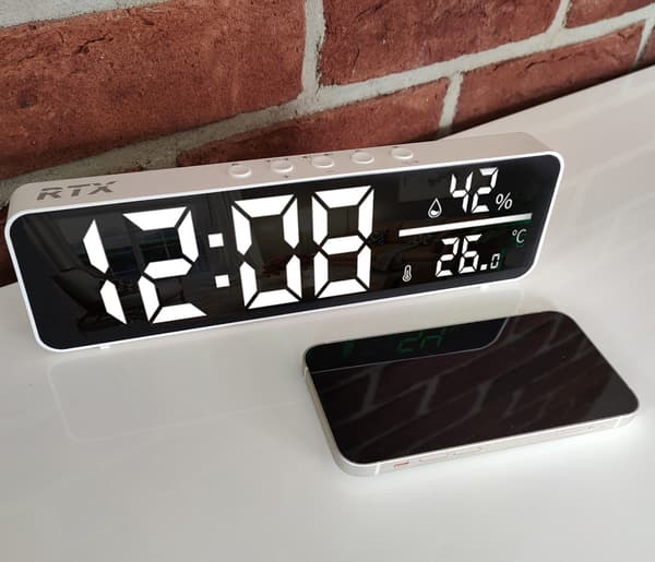 RTX Stor LED Ur Sensor Temperatur- og Fugtighedssensor WiFi Tuya