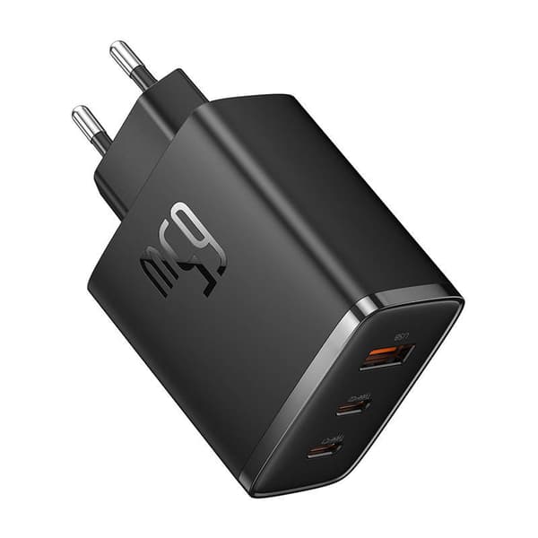 Baseus OS-Cube Pro 2xUSB-C + USB vægoplader, 65W (sort)