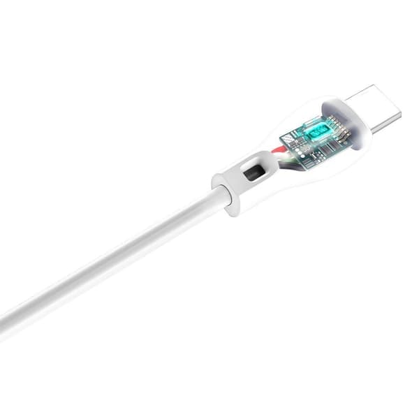 Dudao USB Typ C 2.1A 1m vit kabel (L4T 1m vit)