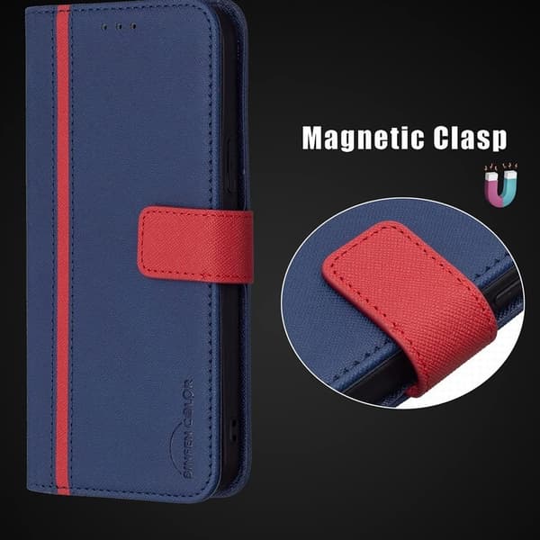 ETUI TIL IPHONE 12/12 PRO 6.1' MARINEBLÅ MED FLAP