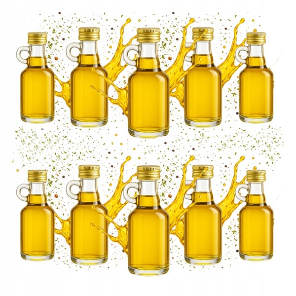 10x gallonflaskor i glas Galonik 40 ml glasflaska för oljetinkturer