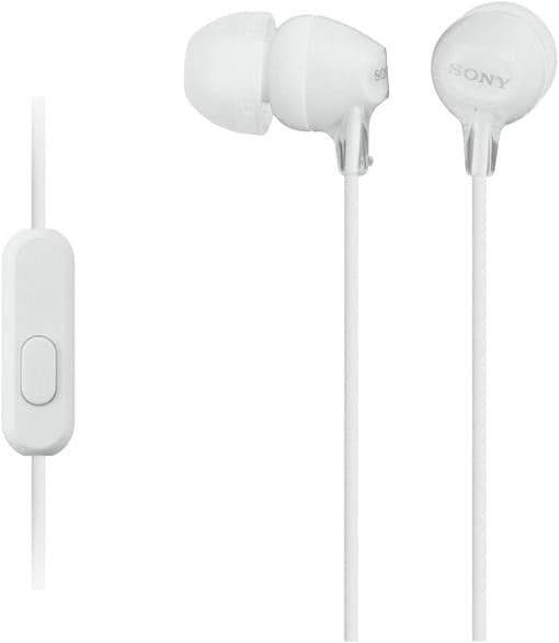 Datorhörlurar SONY MDR-EX15AP med mikrofon Vit