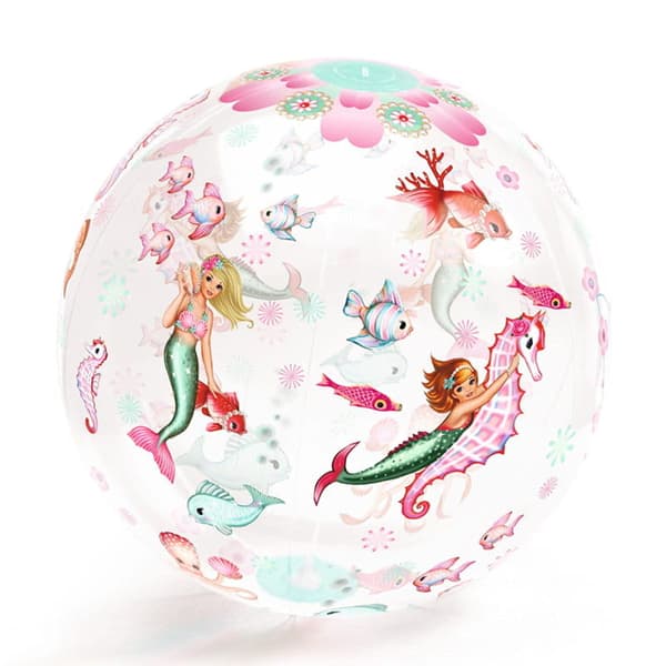 Uppblåsbar strandboll sjöjungfru, Djeco