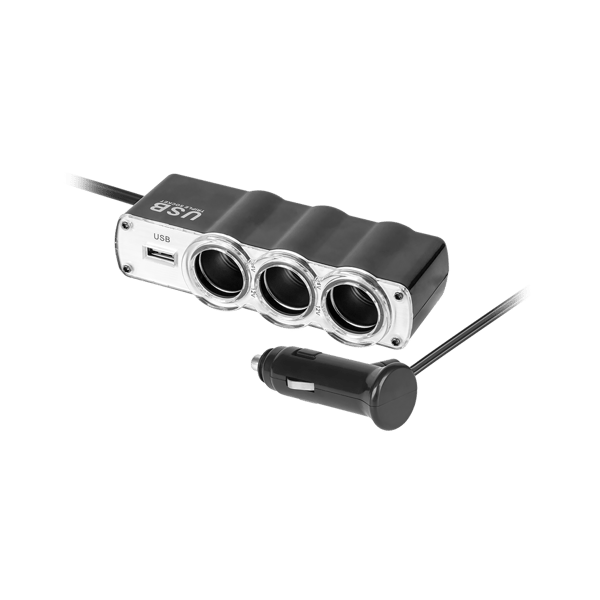 Peiying 12/24V 60W USB cigarettænderstik splitter til bil
