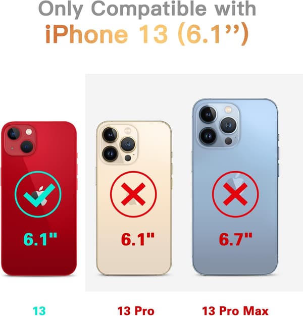 TRANSPARENT SKAL FÖR IPHONE 13 2x HÄRDAT GLAS