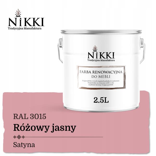 Färg för köksfrontar ljusrosa RAL3015 satin 2,5L