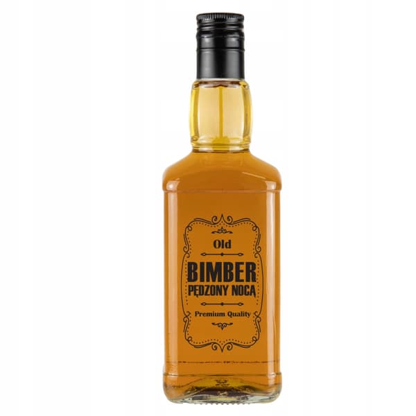 DANIELS 500ml flaska med tryck på BIMBER-glasflaskor som present