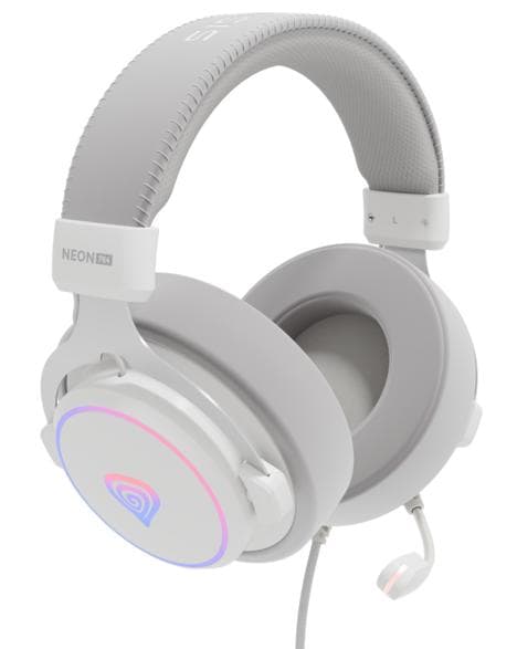 GENESIS Neon 764 RGB – Kablede hovedtelefoner, hvide