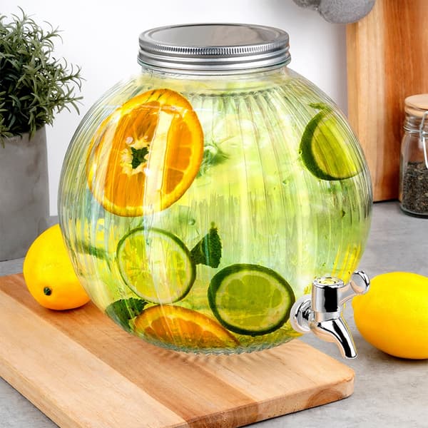 Lasinen juomasäiliö hanalla 5,5 l