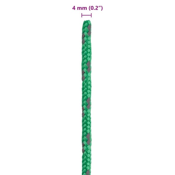 vidaXL teltreb med strammer, reflekterende, 8 stk., 4 m, 4 mm