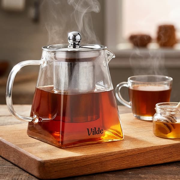 Glaskande med teinfuser varmebestandig 490 ml