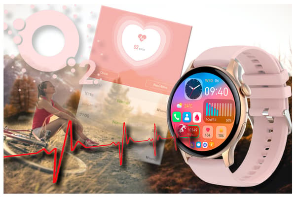 DAME SMARTWATCH Rubicon RNCF10 - SPORTSTILSTANDE, SØVNMONITOR (sr055b)