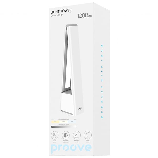 Proove Light Tower LED skrivebordslampe 1200mAh 5W hvid