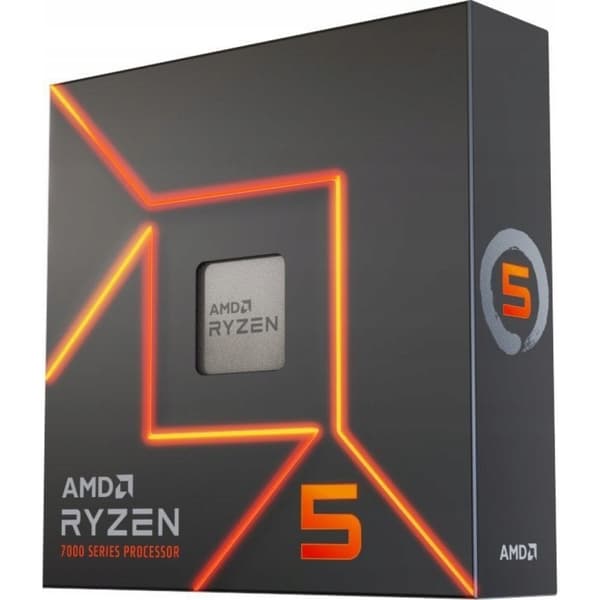 AMD Ryzen 5 7600X-processor, 6 kärnor, 4,7 GHz, AM5, BOX