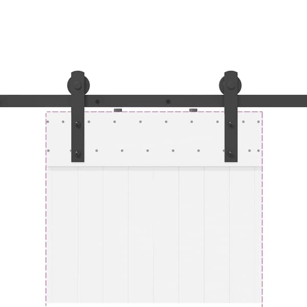 vidaXL Skjutdörrsinstallationssystem 183 cm stål svart