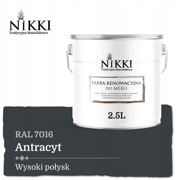 Färg för köksfrontar antracit RAL7016 glans 2,5L