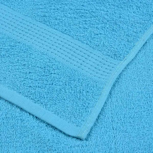 vidaXL Handdukar, 2 st, Turkos, 30x30 cm, 100 % bomull