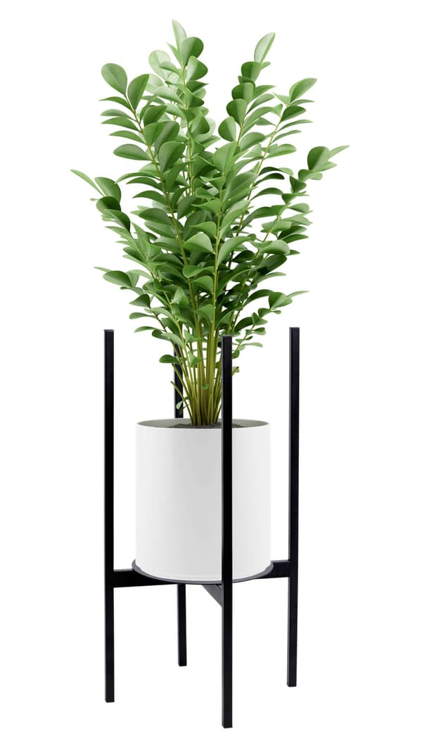 Loft-stil stående plantestativ Torre 60 cm sort