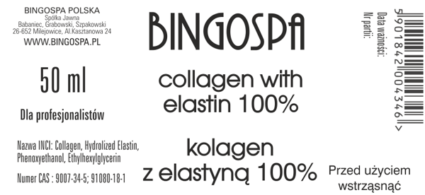 Kollagen med elastin 100% BINGOSPA 50 ml
