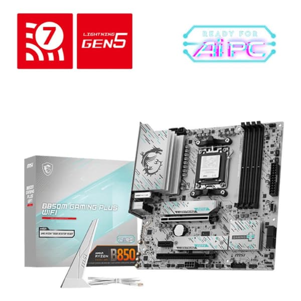 MSI B850M GAMING PLUS WIFI Moderkort Micro ATX, AM5, Wi-Fi 7