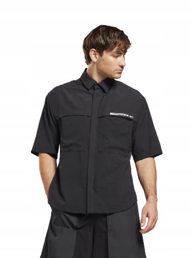 Reebok herrskjorta svart knappslå casual M