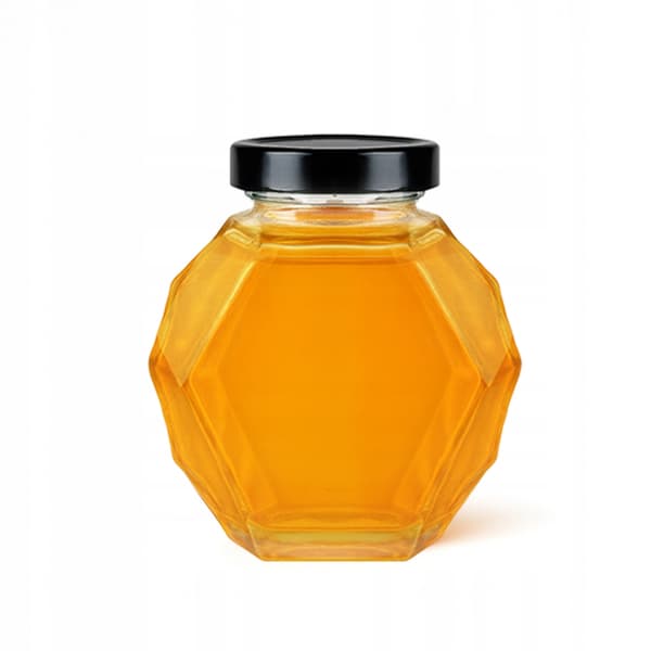 5x GUCIO glasburkar 200ml för honungssylt, present, bröllop, glasflaskor