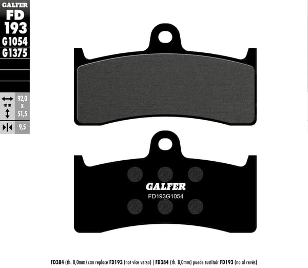 GALFER JARRUPALAT KH249 PUOLIMETALLISET