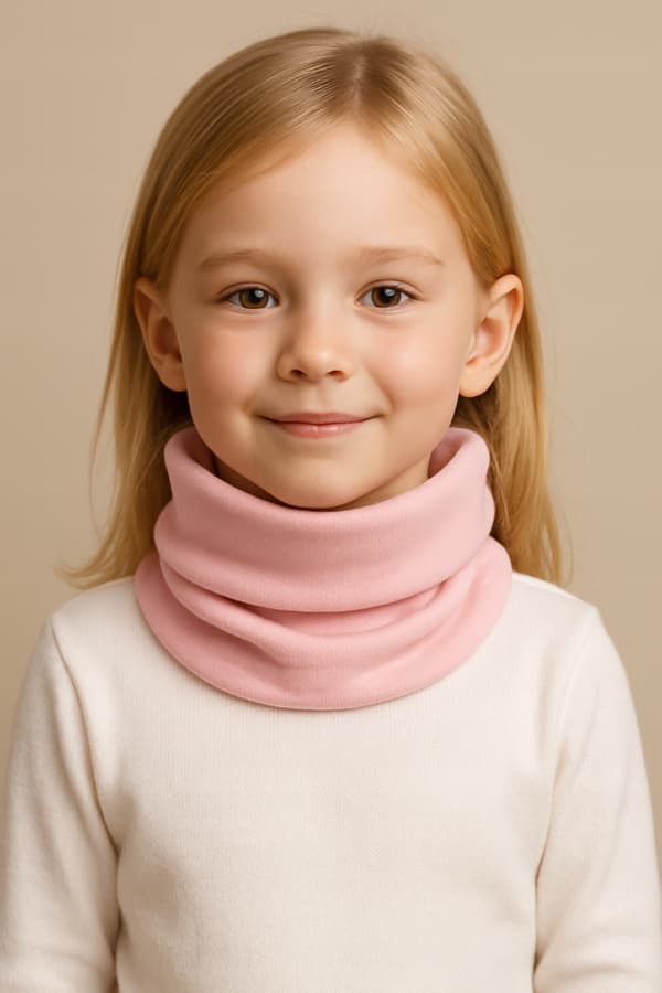 Børnehalstørklæde, halstørklæde, fra 9 år, UNIVERSAL, efterår-vinter, LYSEPink
