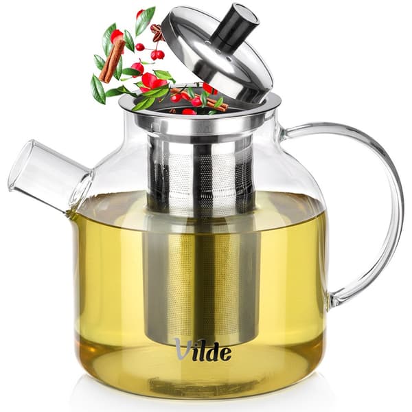 Varmebestandig glaskande med te-infuser, 1,2 l