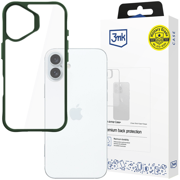 Apple iPhone 16 Plus - 3mk Satin Armor Cover+ Grøn