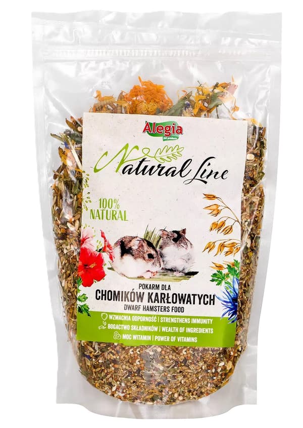 Alegia | Natural Line | Dværghamsterfoder 500g - Dværghamsterfoder 0,5kg