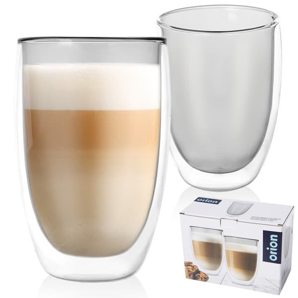 Dobbeltvæggede termiske glas til latte kaffe DOUBLE 460 ml 2 stk.