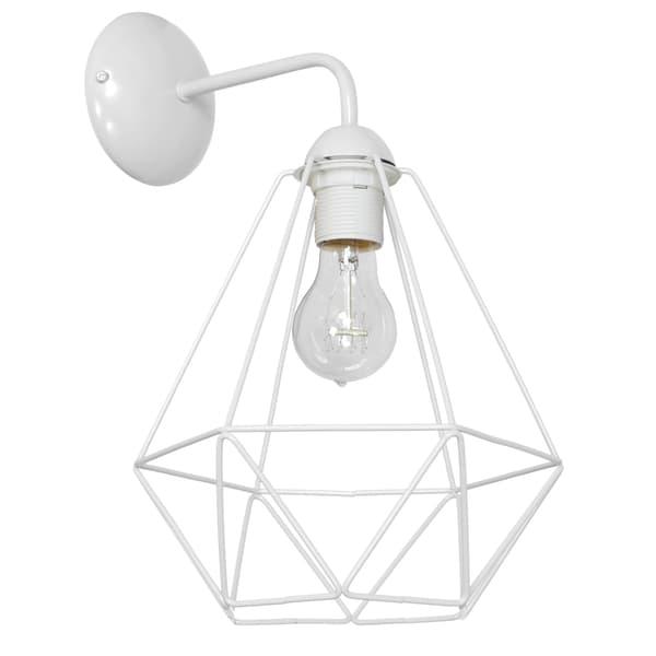 Vägglampa korg 1 E27 vit Milagro MLP7211
