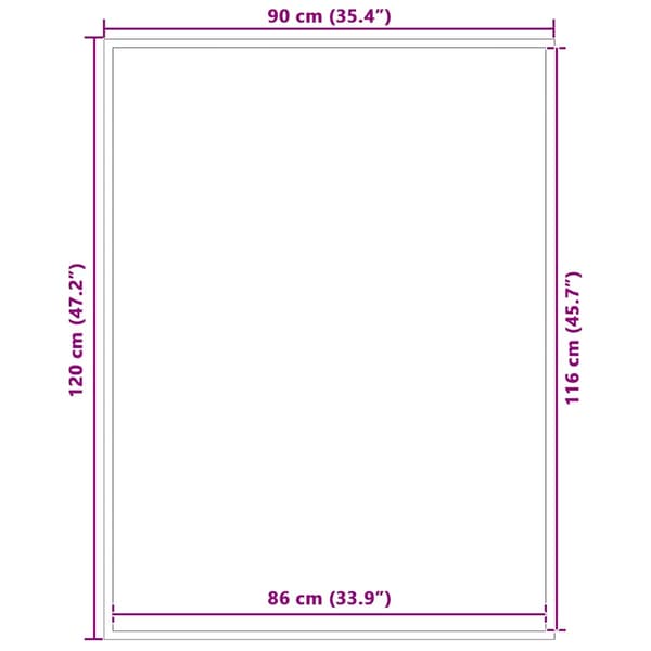 vidaXL Dörrmatta brun 90x120 cm