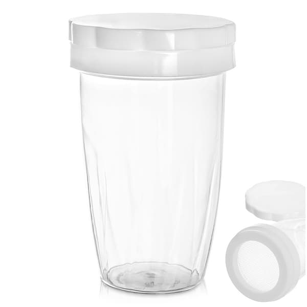 Beholder med si til pudersukker og kanel 250 ml